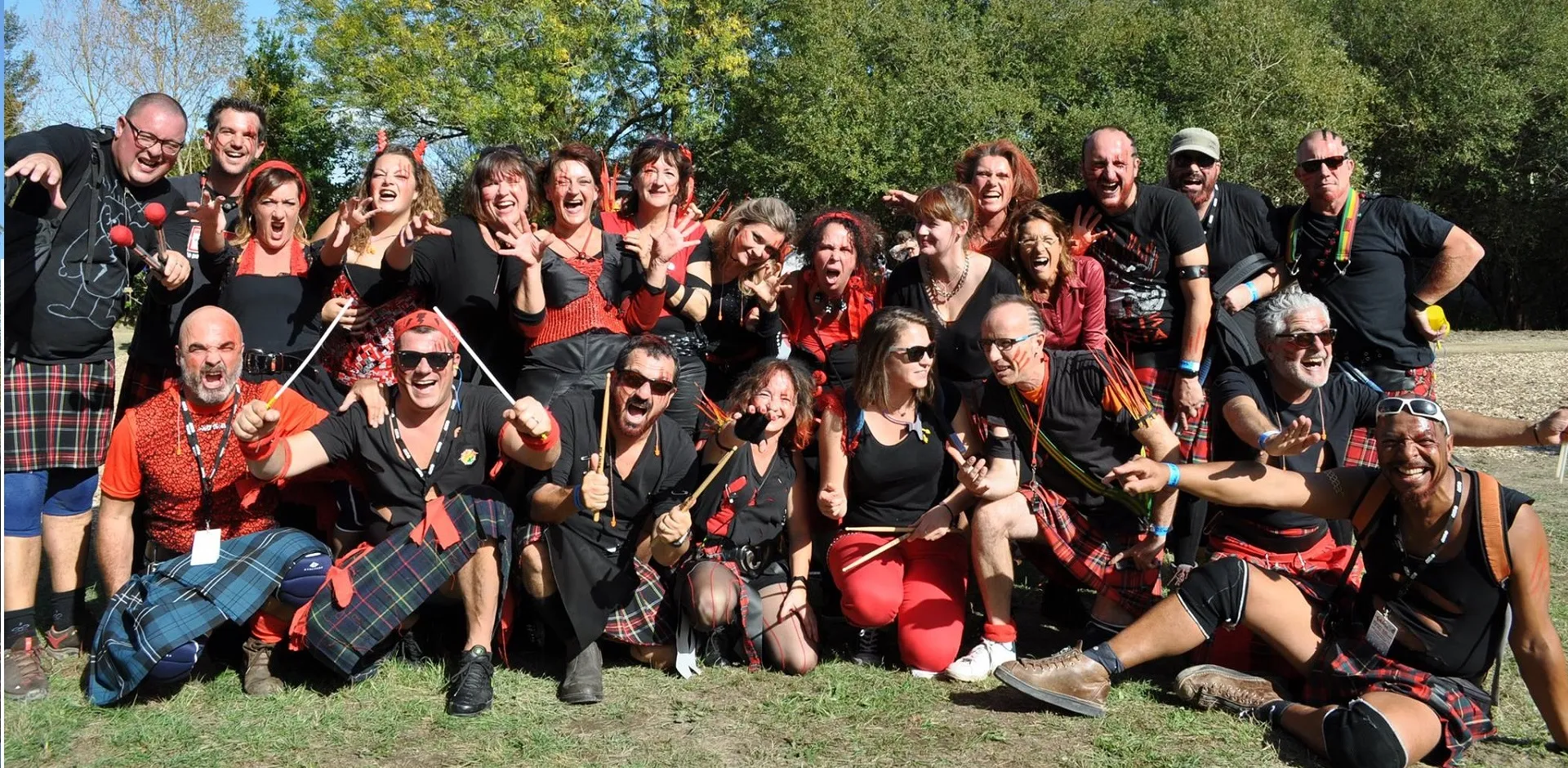 Le groupe Tambours du Bourg